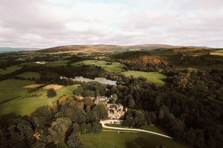 Wyresdale Park Wedding Drone Shot