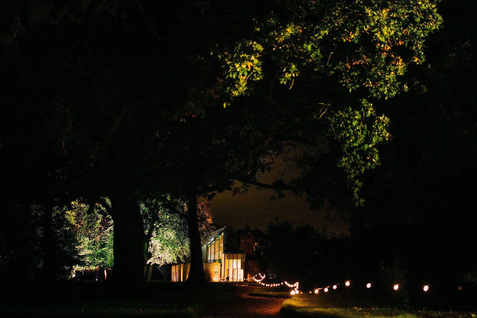 L'Écurie at Dorfold Hall at night